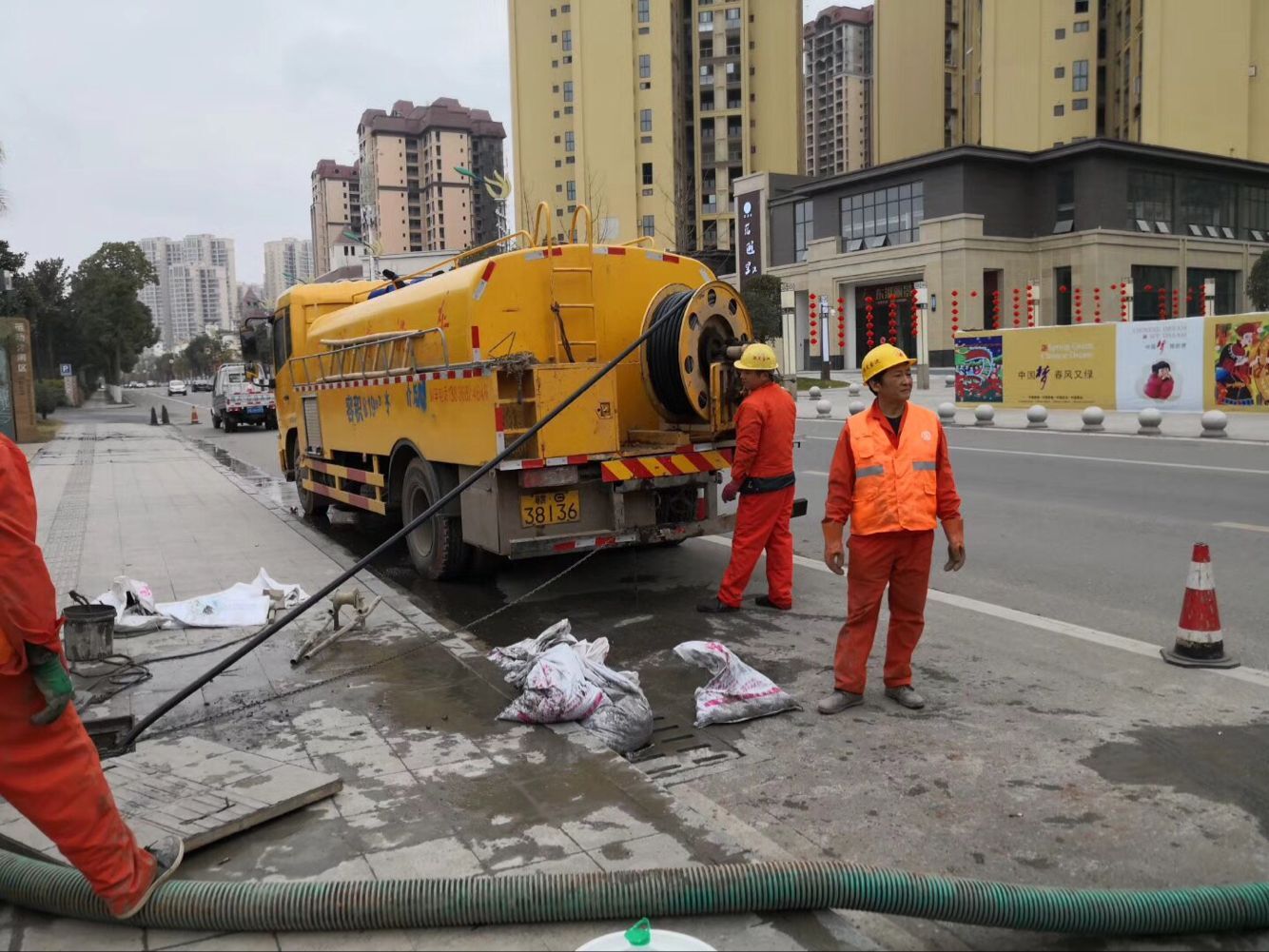 彭山排污管道清淤-管道清洗